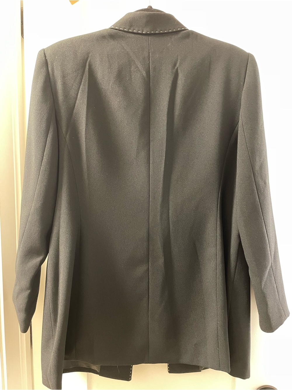 Bianca Nygard Black Blazer with White Stitch Detail - Picture 6 of 7